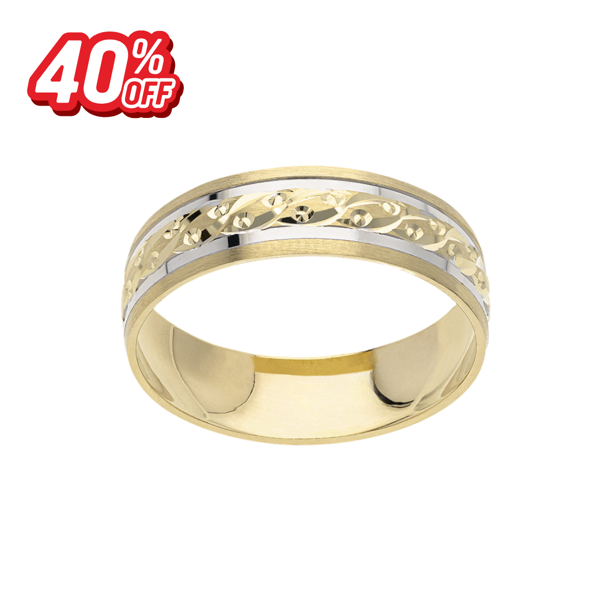 Argolla Amarillo Grecas Oro 10K