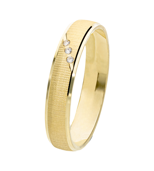 Argolla Zirconias Oro 10K