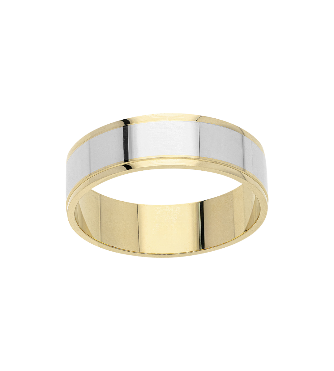 Argolla Línea Blanca Oro 14K