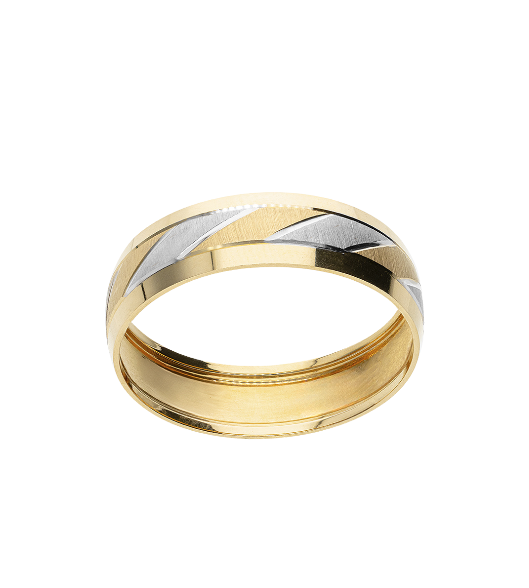 Argolla Diagonal Oro 14K Amarillo