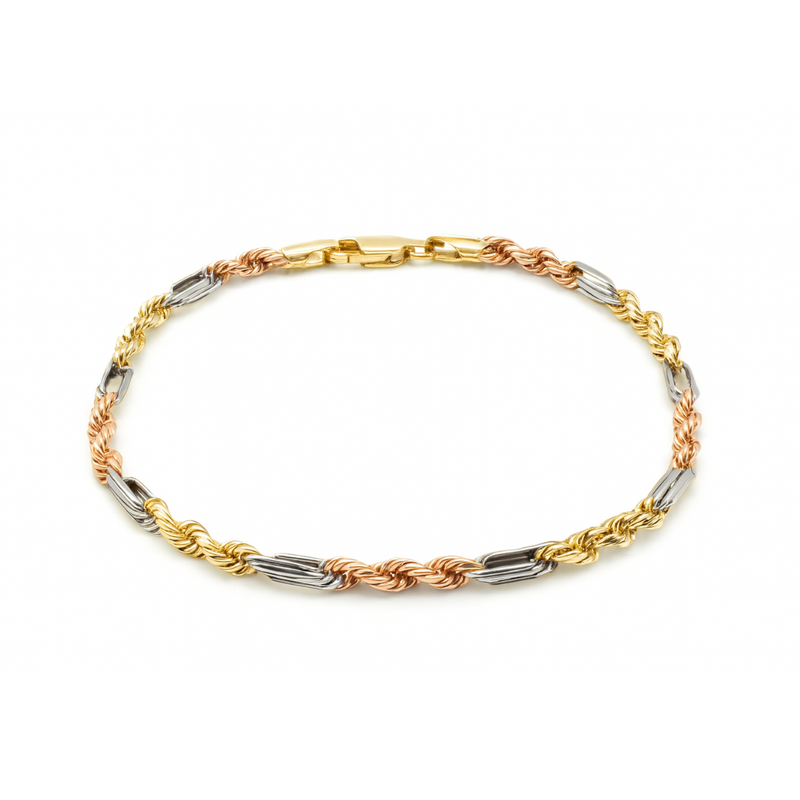 Pulsera Figaro Tres Oros