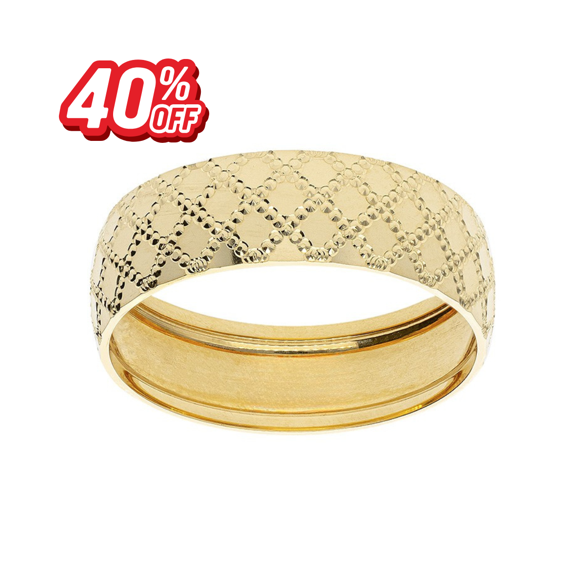 Argolla Rombos Oro 14k
