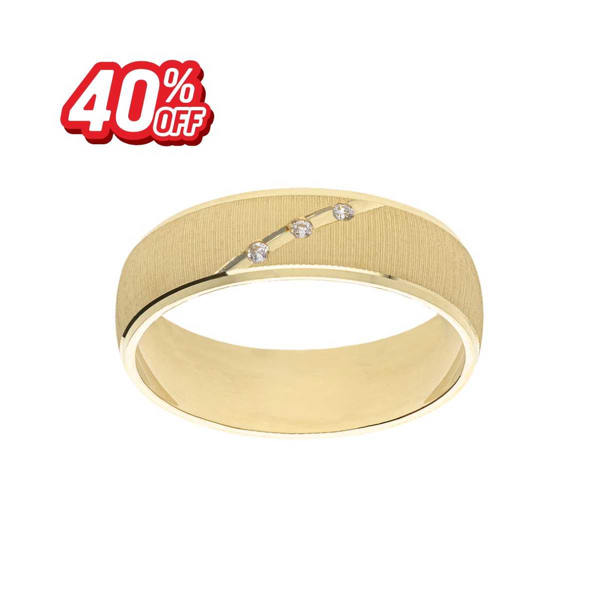 Argolla Oro Amarillo Biselado 10K