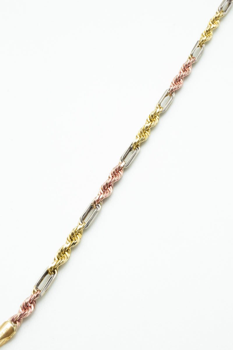 Pulsera Figaro Tres Oros