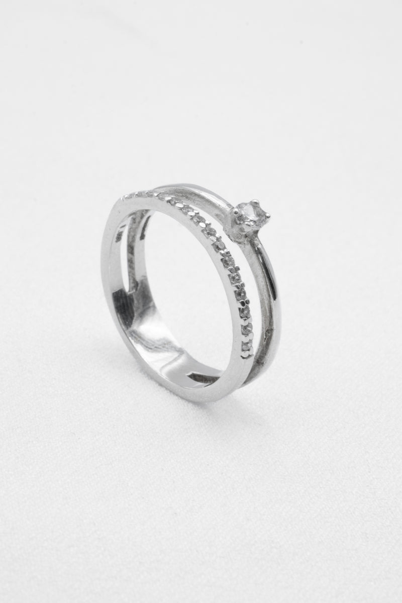 Anillo Doble de Plata