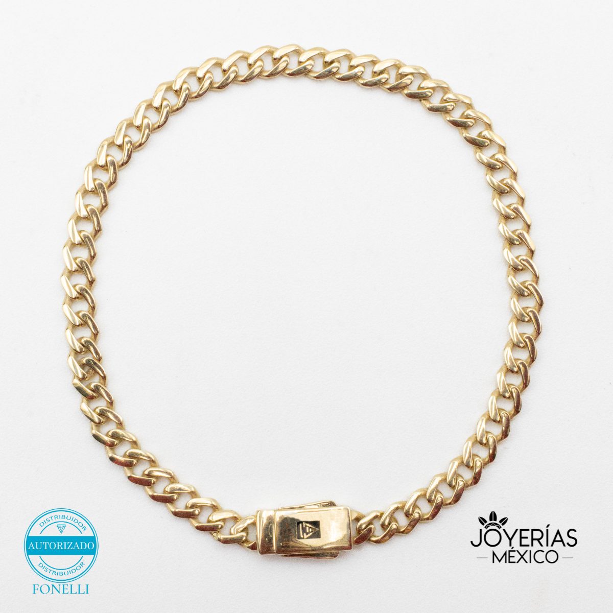 Pulsera Barbada 4.5mm de Oro 10k