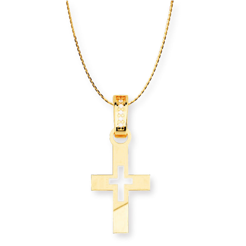 Dije de Cruz con Zirconias