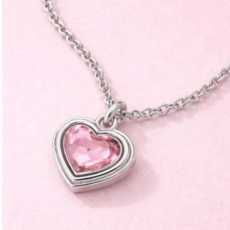 Dije Corazón Oro 10k con Zirconia