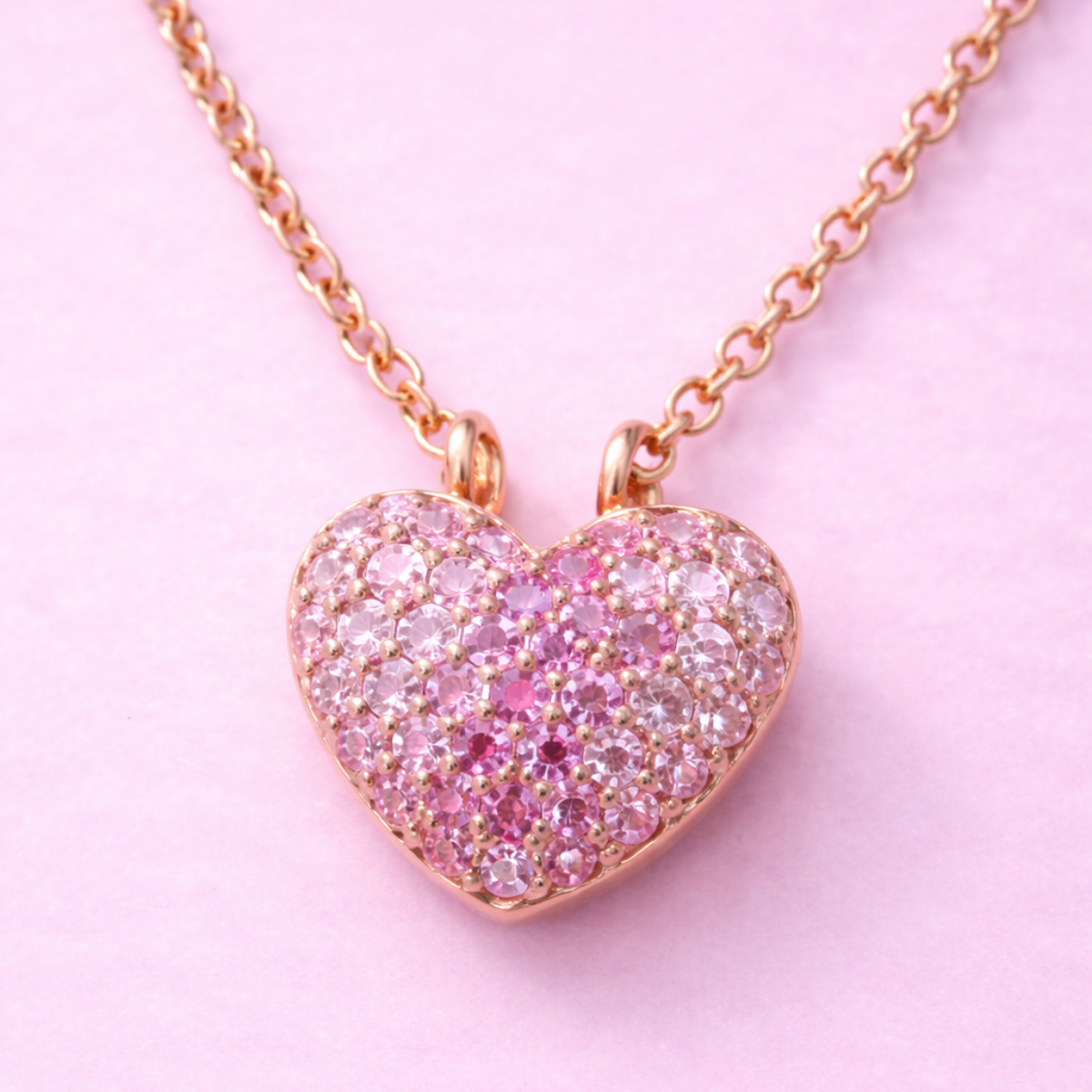 Gargantilla Corazón Oro 10k con Zirconia