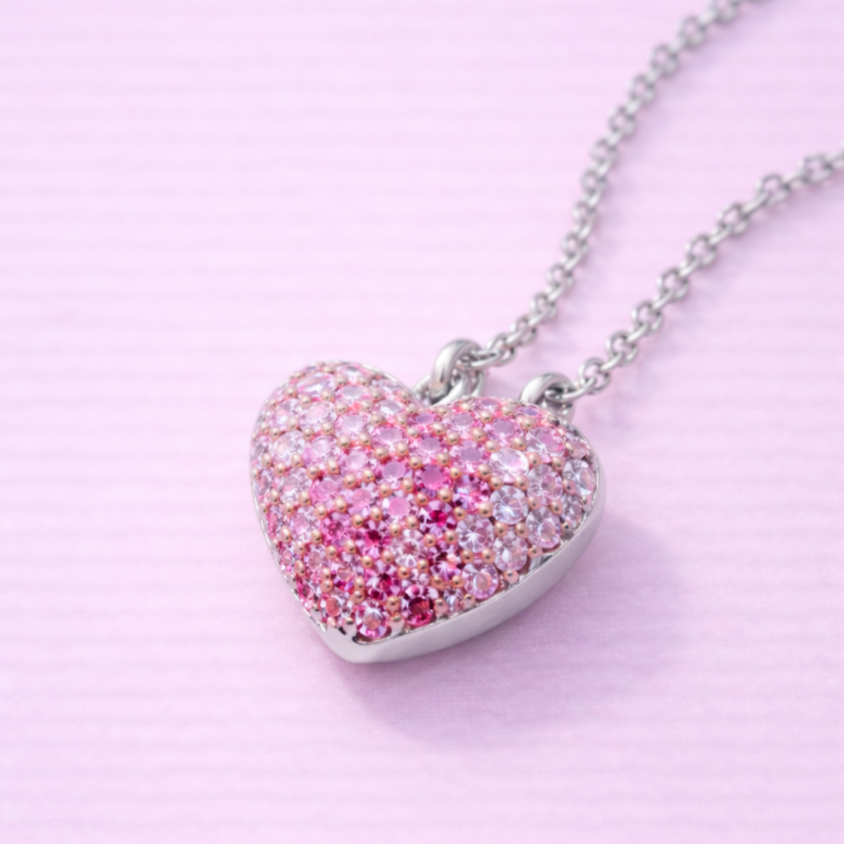 Gargantilla Corazón Plata Ley .950 con Zirconia