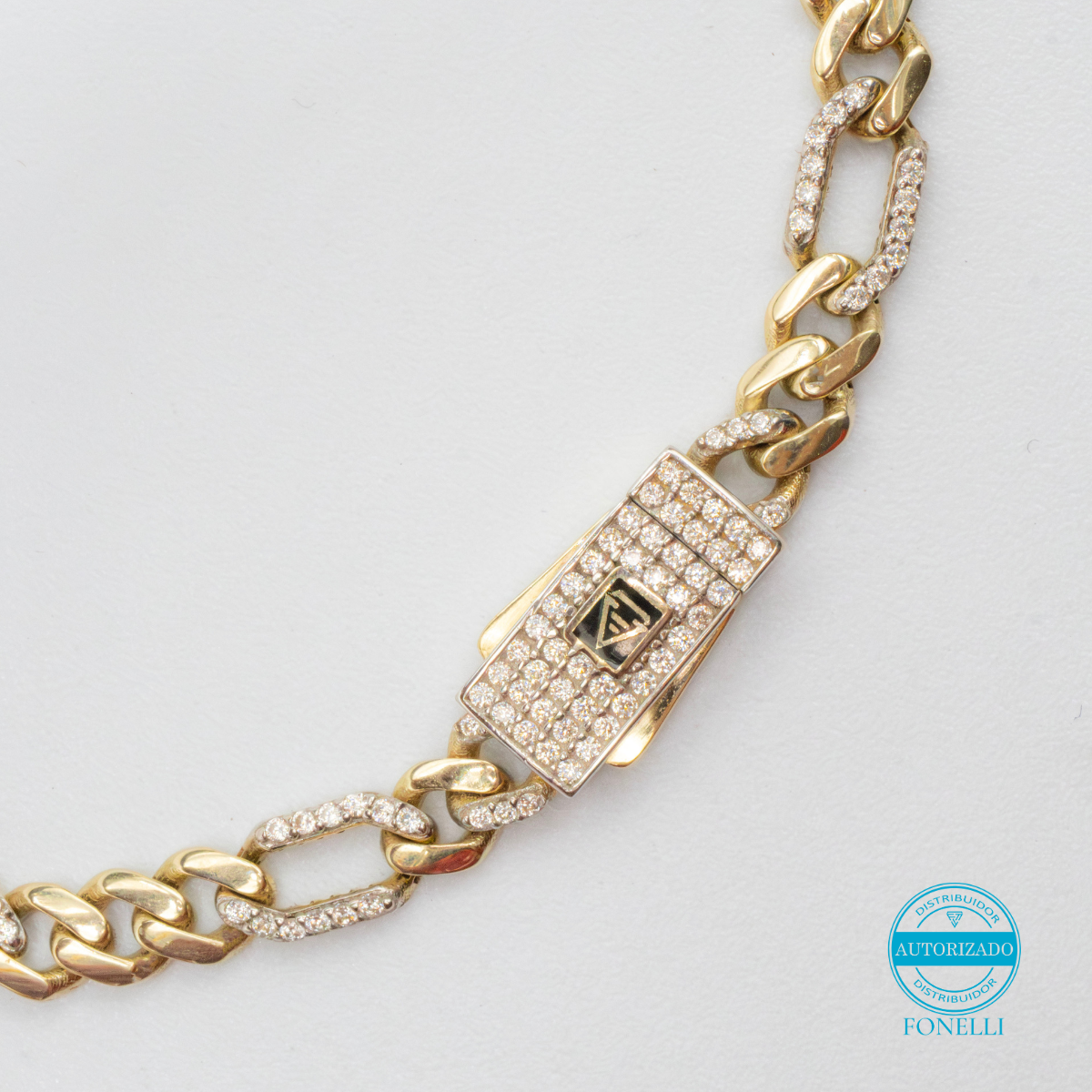 Pulsera 3x1  5mm con Zirconias de Oro 10k