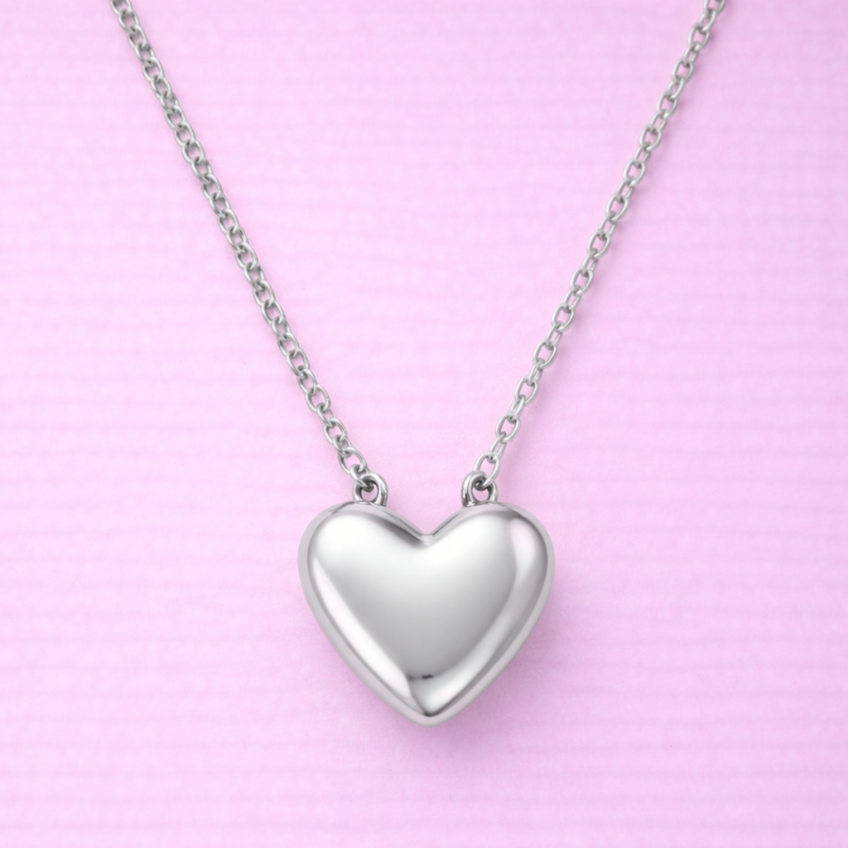 Gargantilla Corazón Liso Plata Ley .950