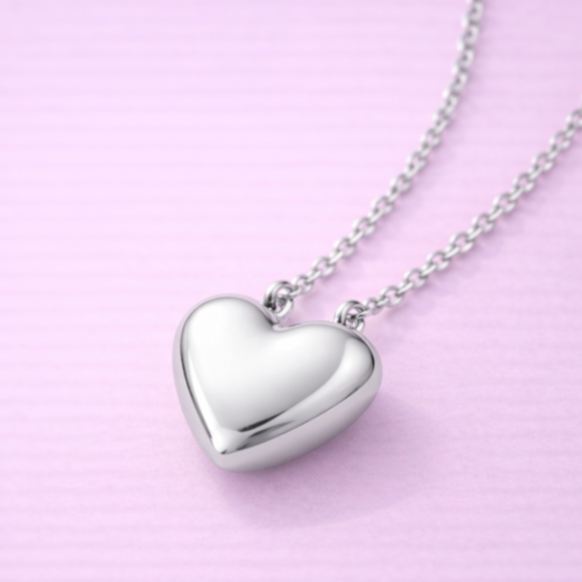 Gargantilla Corazón Liso Plata Ley .950