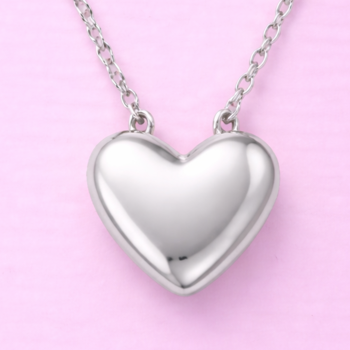 Gargantilla Corazón Liso Plata Ley .950