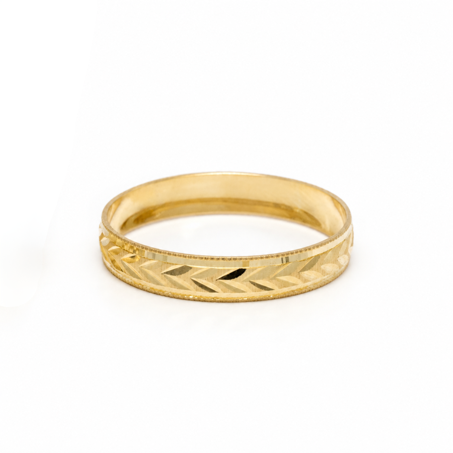 Argolla De Matrimonio Oro Amarillo 10k 4mm Flechas
