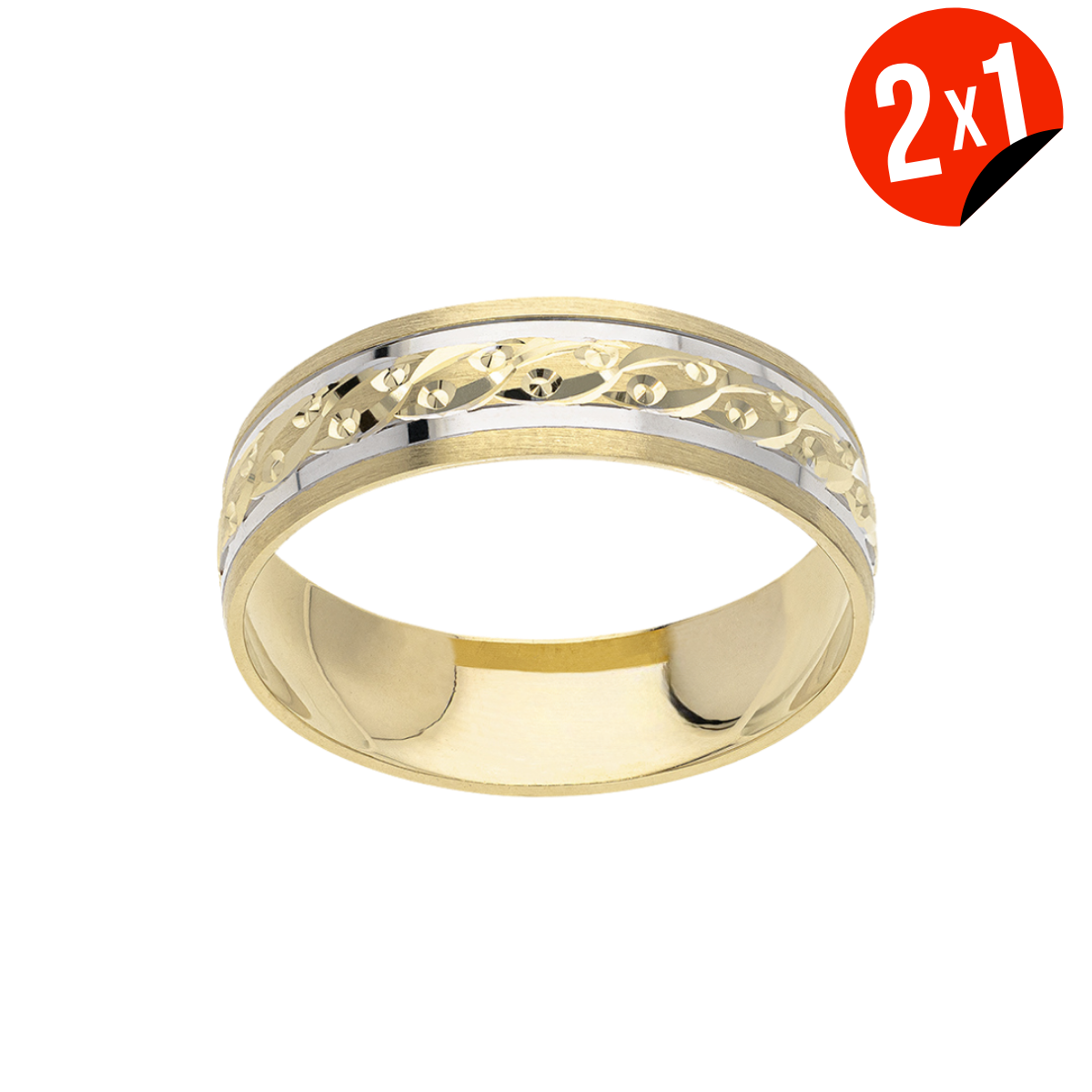 Argolla Amarillo Grecas Oro 10K