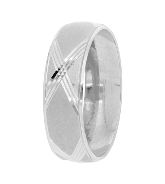 Argolla Rombo Arenado Oro 14K