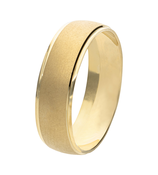 Argolla Amarillo Arenado Oro 14K