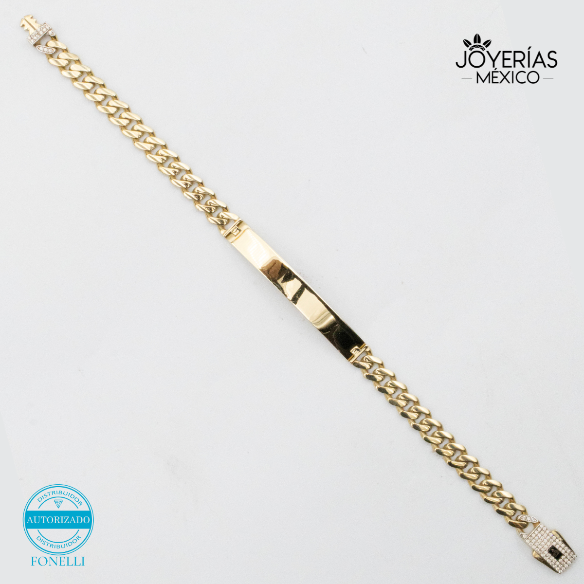 Esclava barbada de 6.5 mm de Oro de 10k