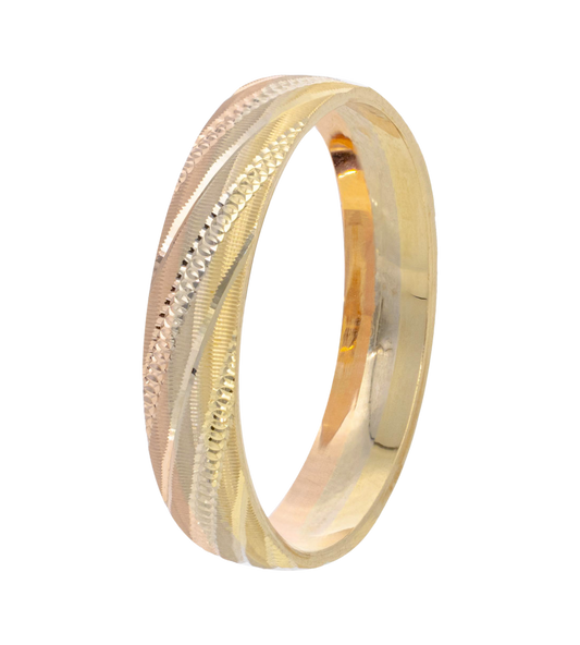 Argolla Tres Oros Diagonal 10K