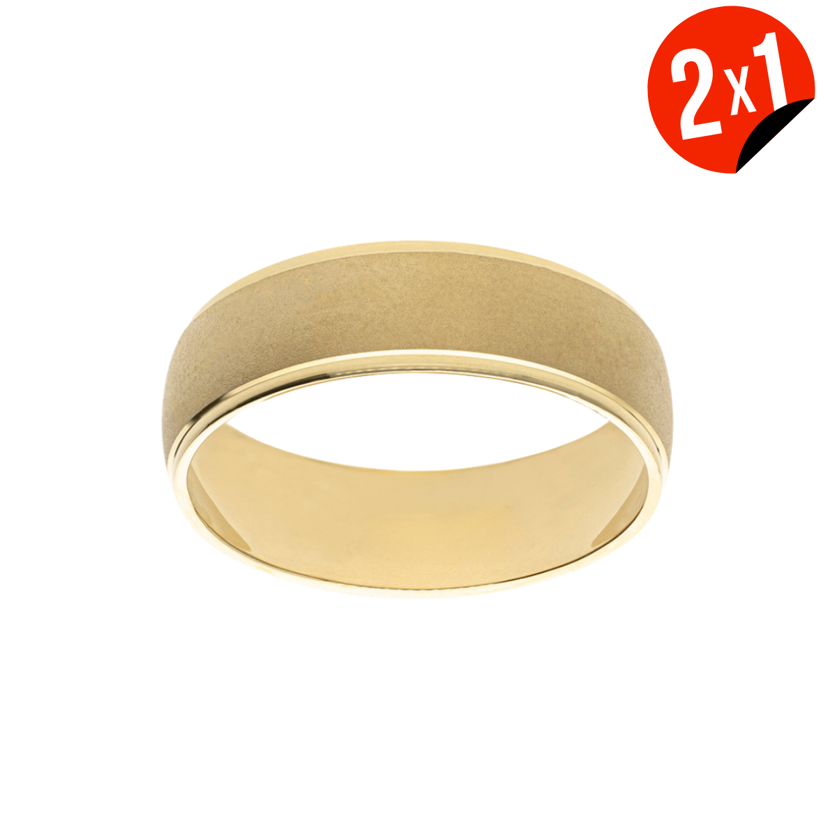 Argolla Amarillo Arenado Oro 14K