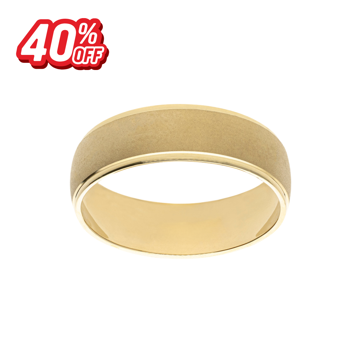 Argolla Amarillo Arenado Oro 14K