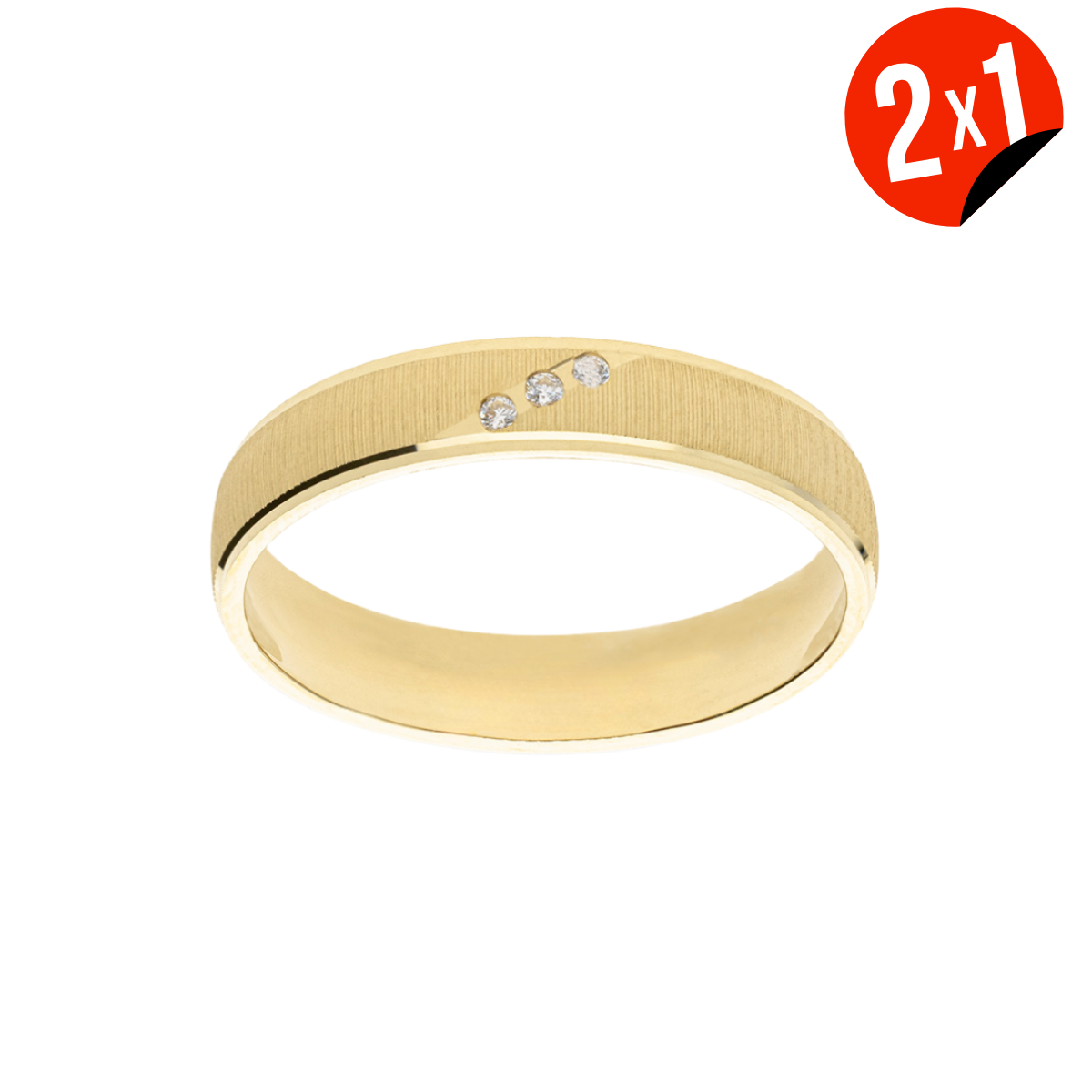 Argolla Zirconias Oro 10K