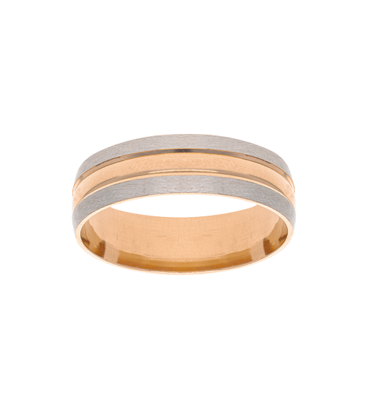 Argolla Oro Rosa Líneas
