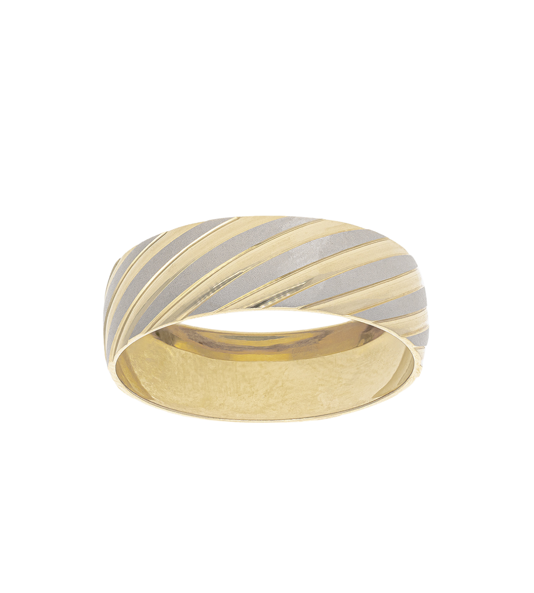 Argolla Oro Amarillo y Blanco