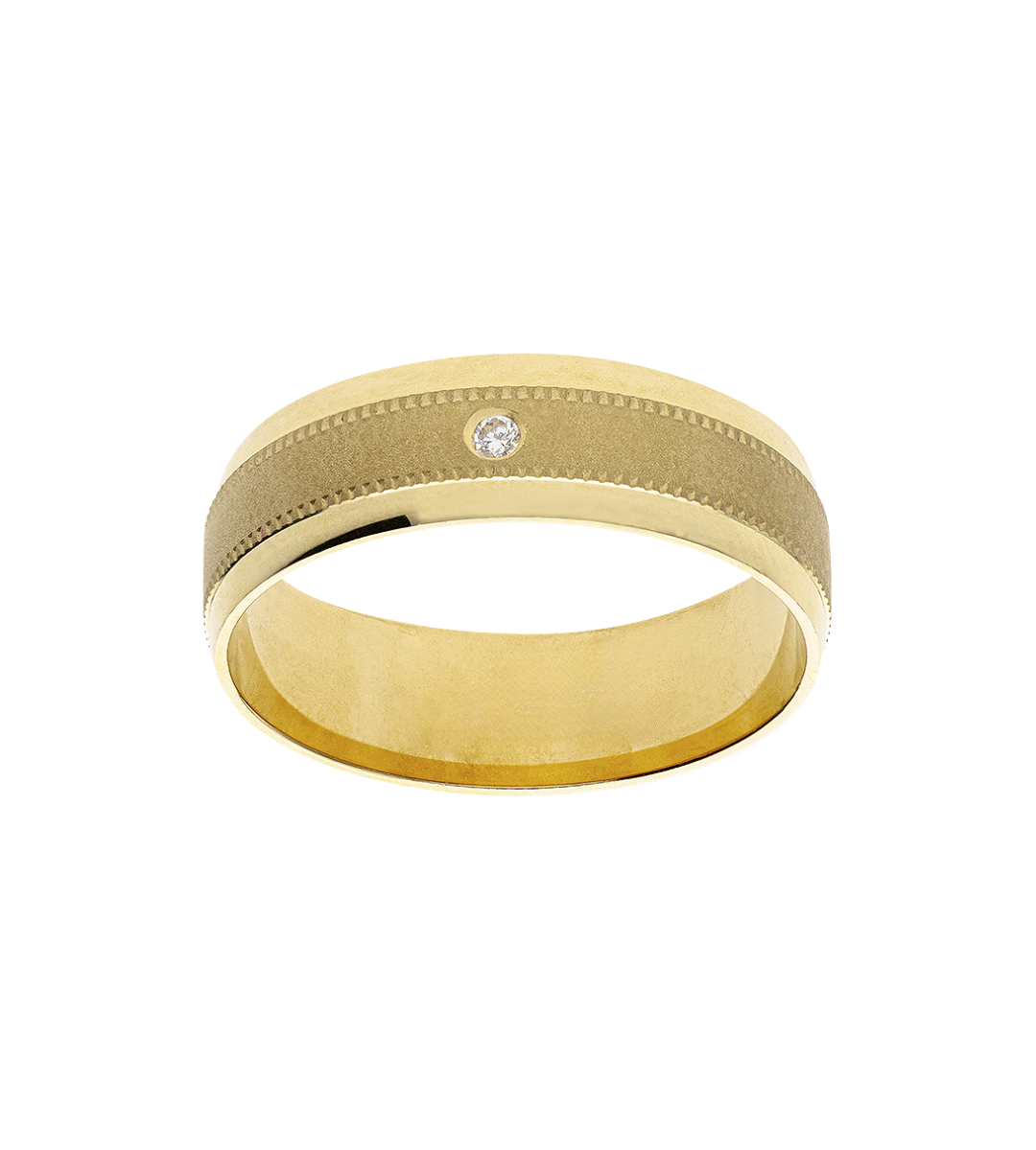 Argolla Oro Una Zirconia