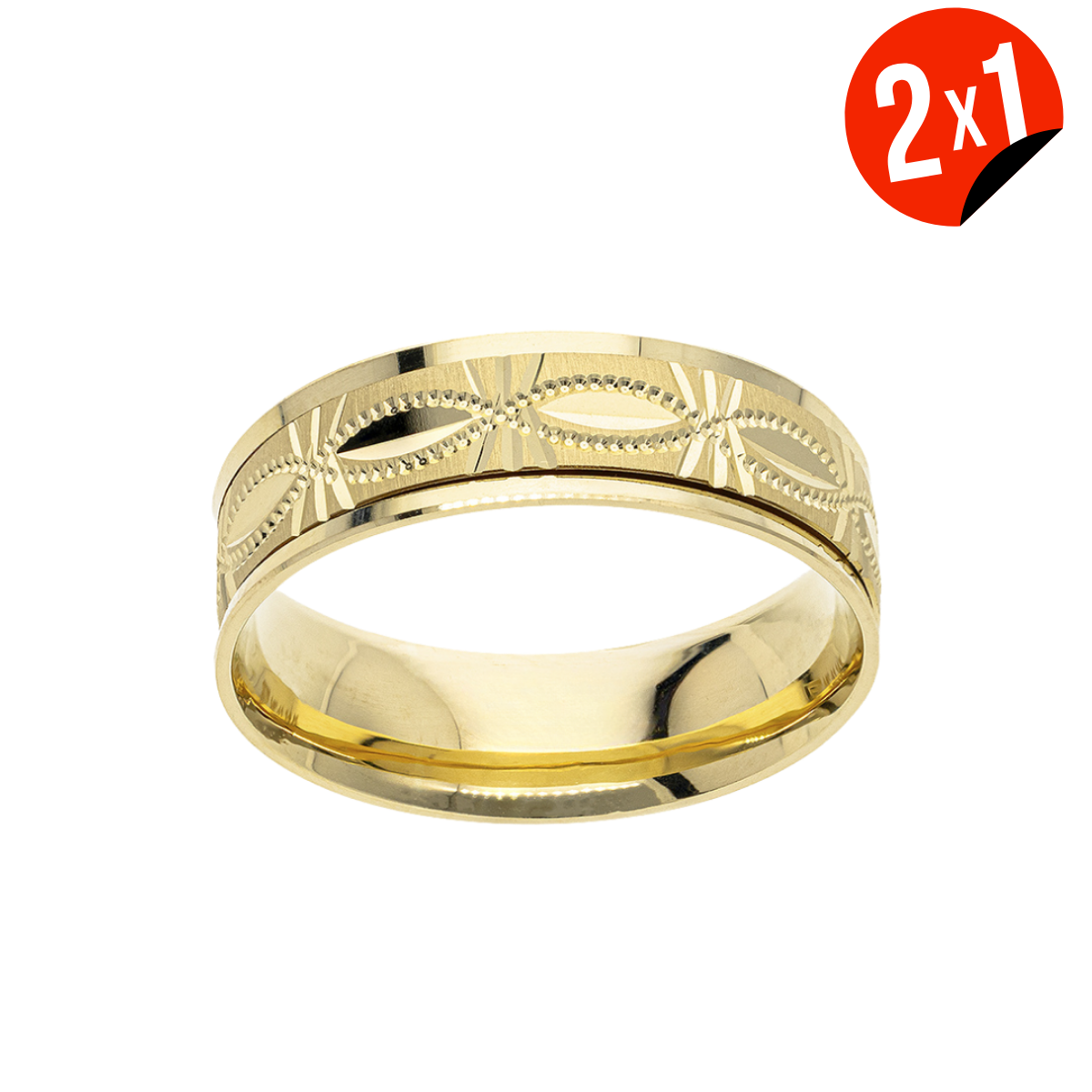 Argolla Oro Amarillo Óvalo