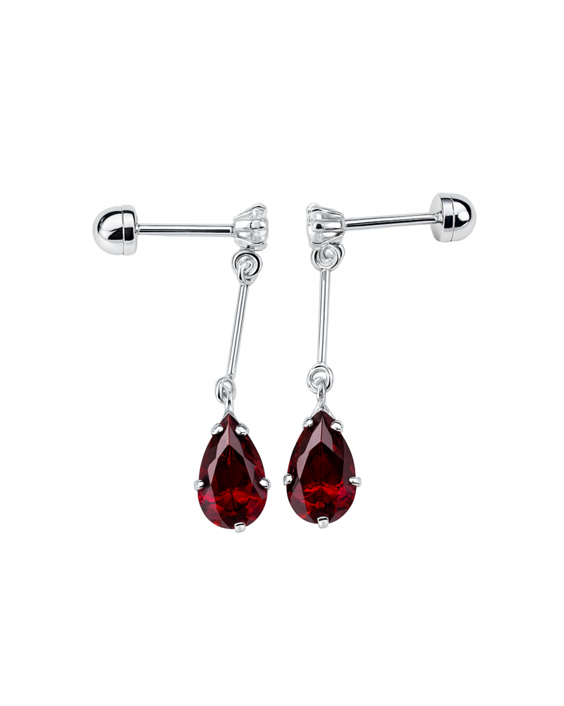 Broquel Colgante con Zirconia Roja