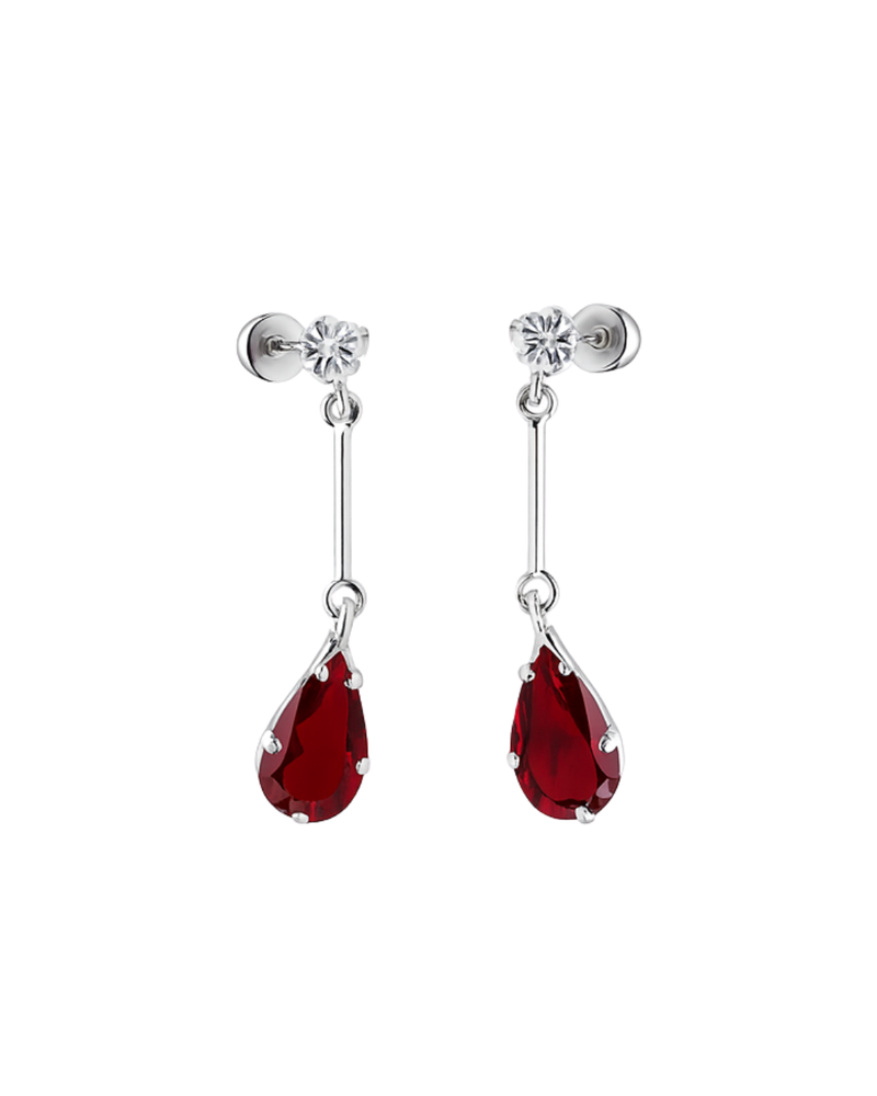 Broquel Colgante con Zirconia Roja