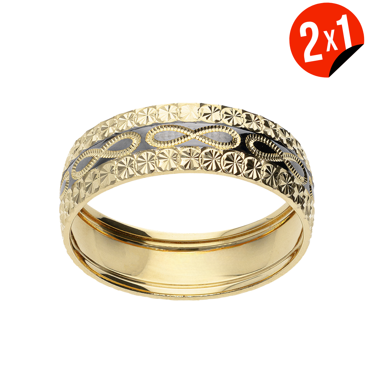 Argolla Infinito Amarillo Oro 14K