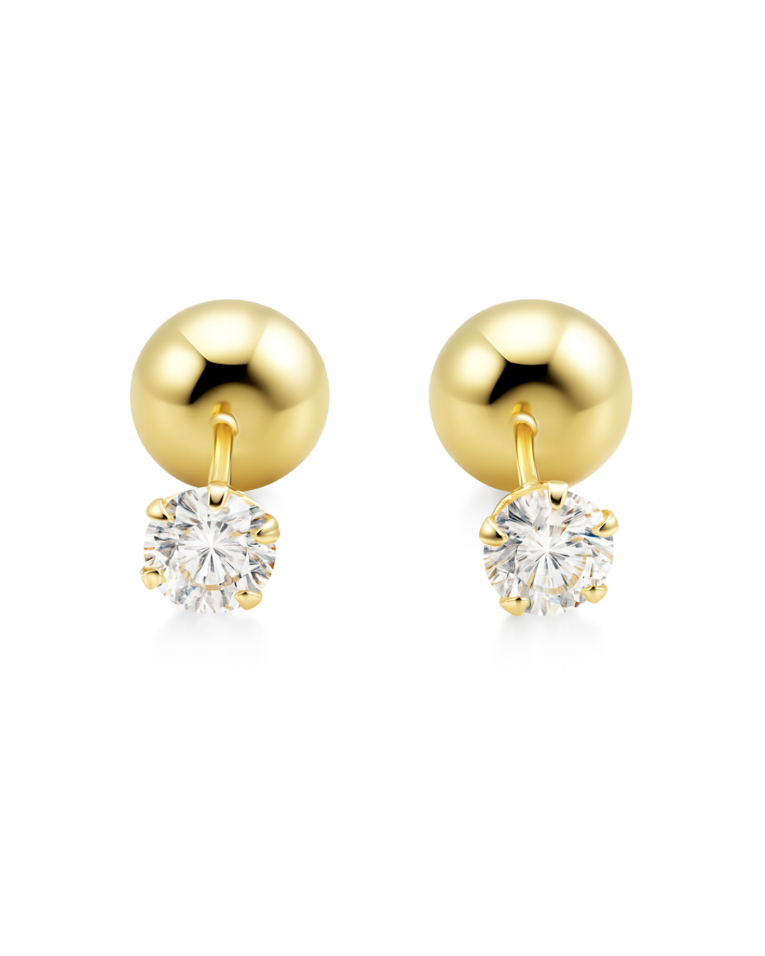 Broqueles Dobles con Zirconias