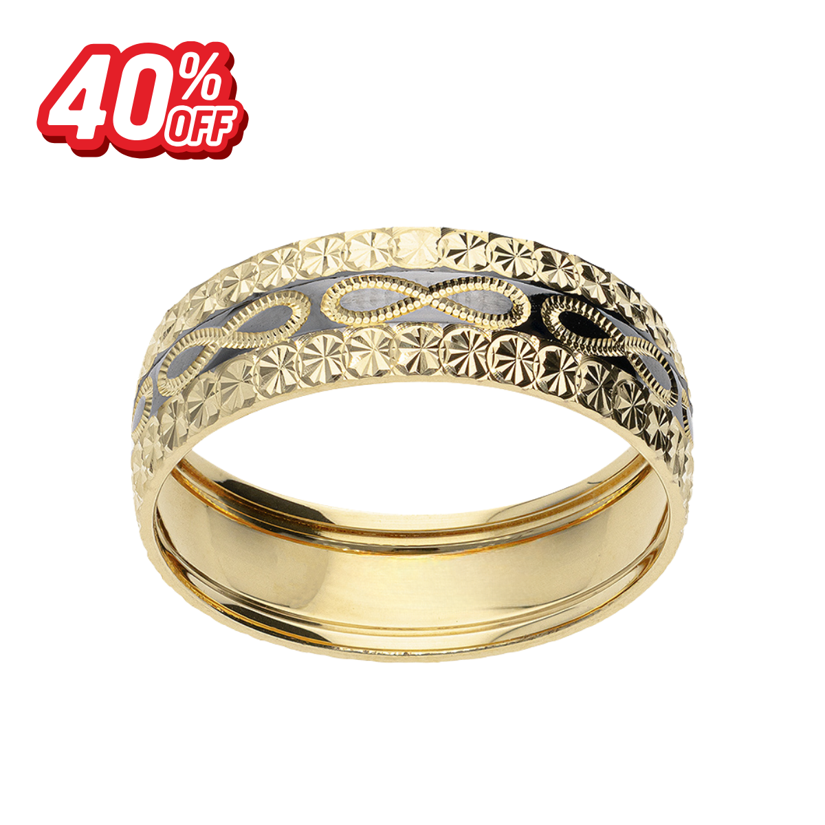 Argolla Infinito Amarillo Oro 14K