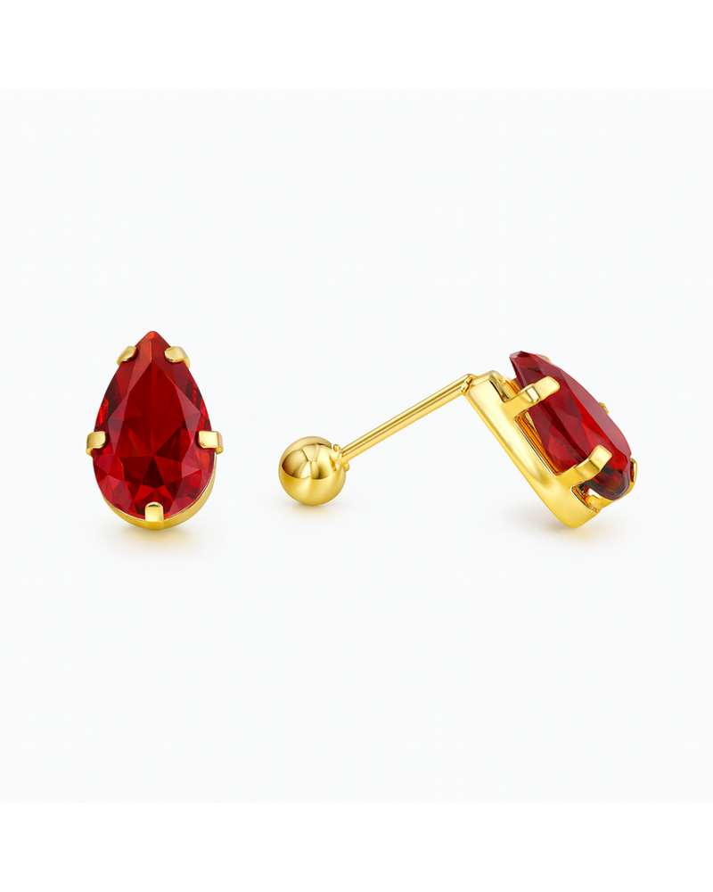 Broqueles de Pera con Zirconia