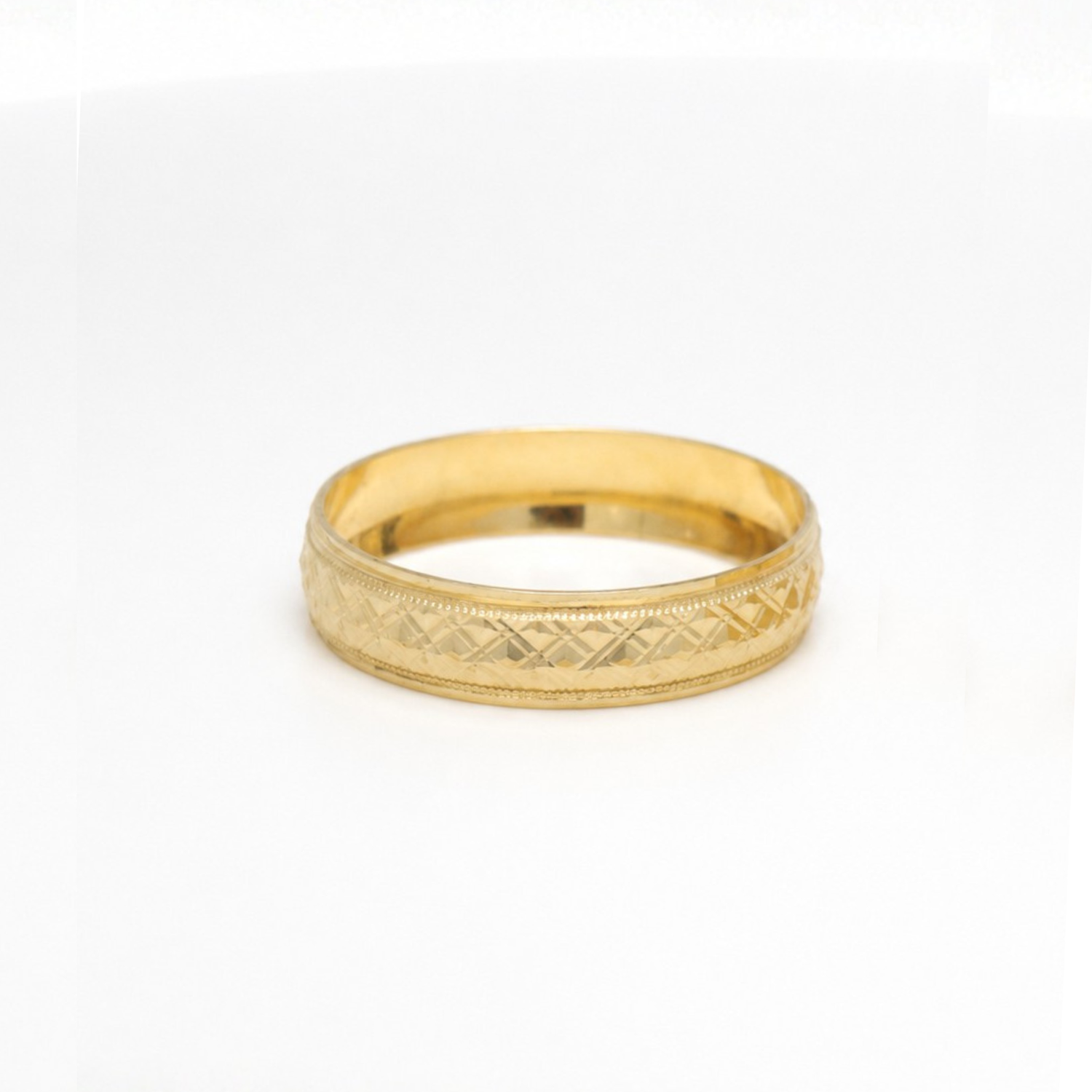 Argolla De Matrimonio Oro Amarillo 10k 4mm Rombo