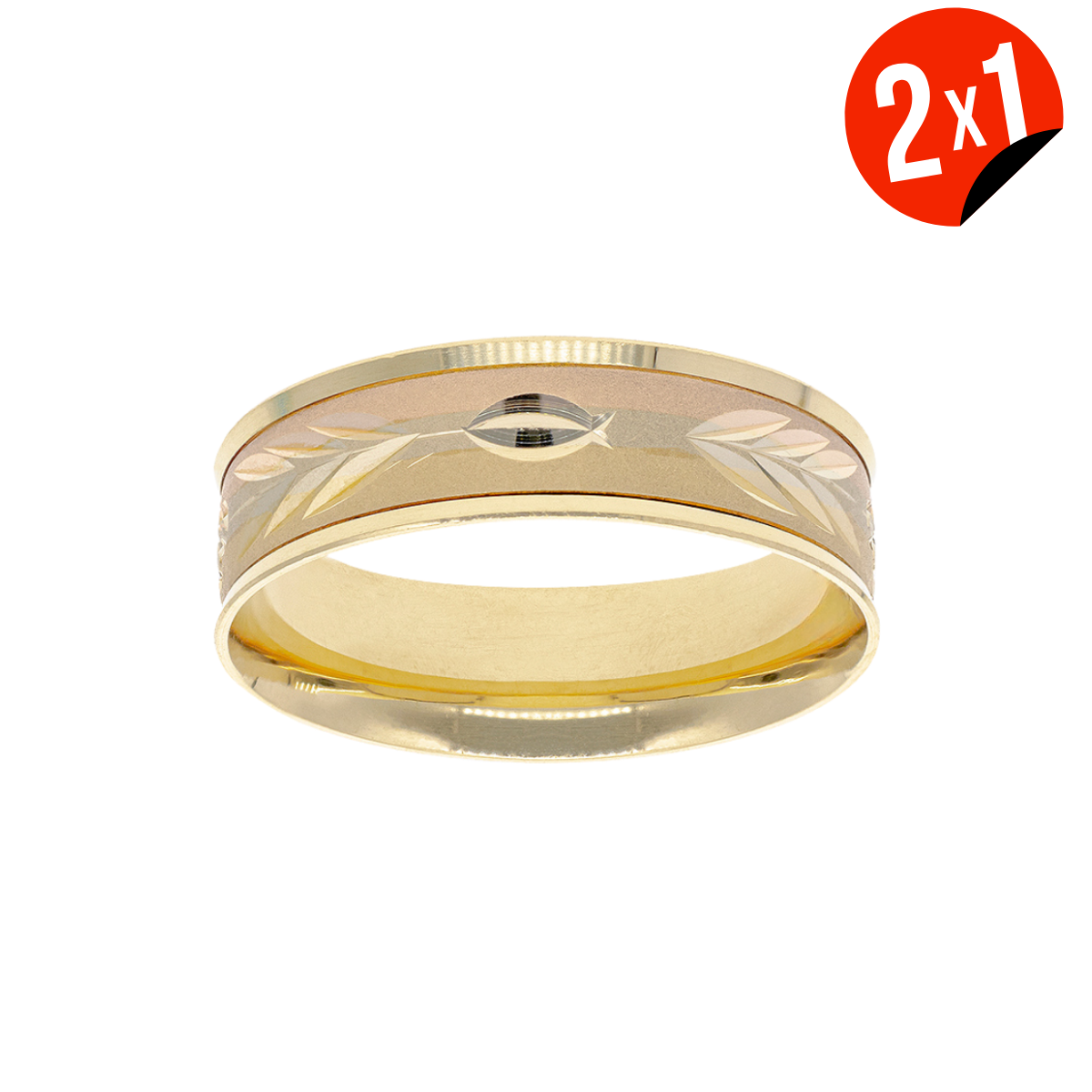 Argolla Tres Oros 14K Abundancia