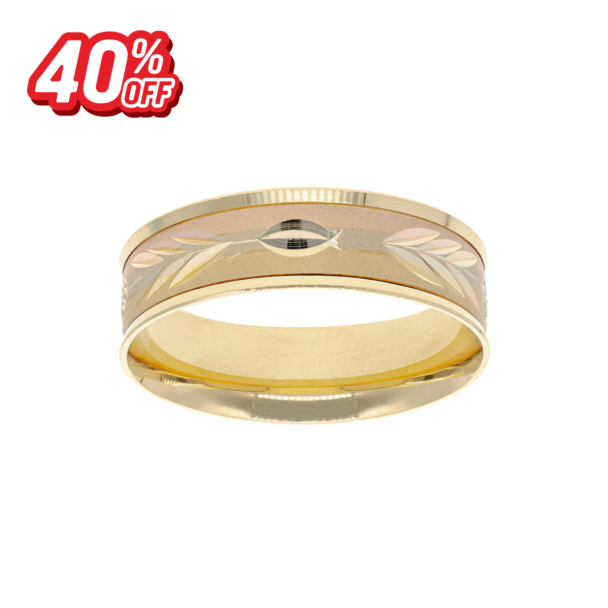 Argolla Tres Oros 14K Abundancia