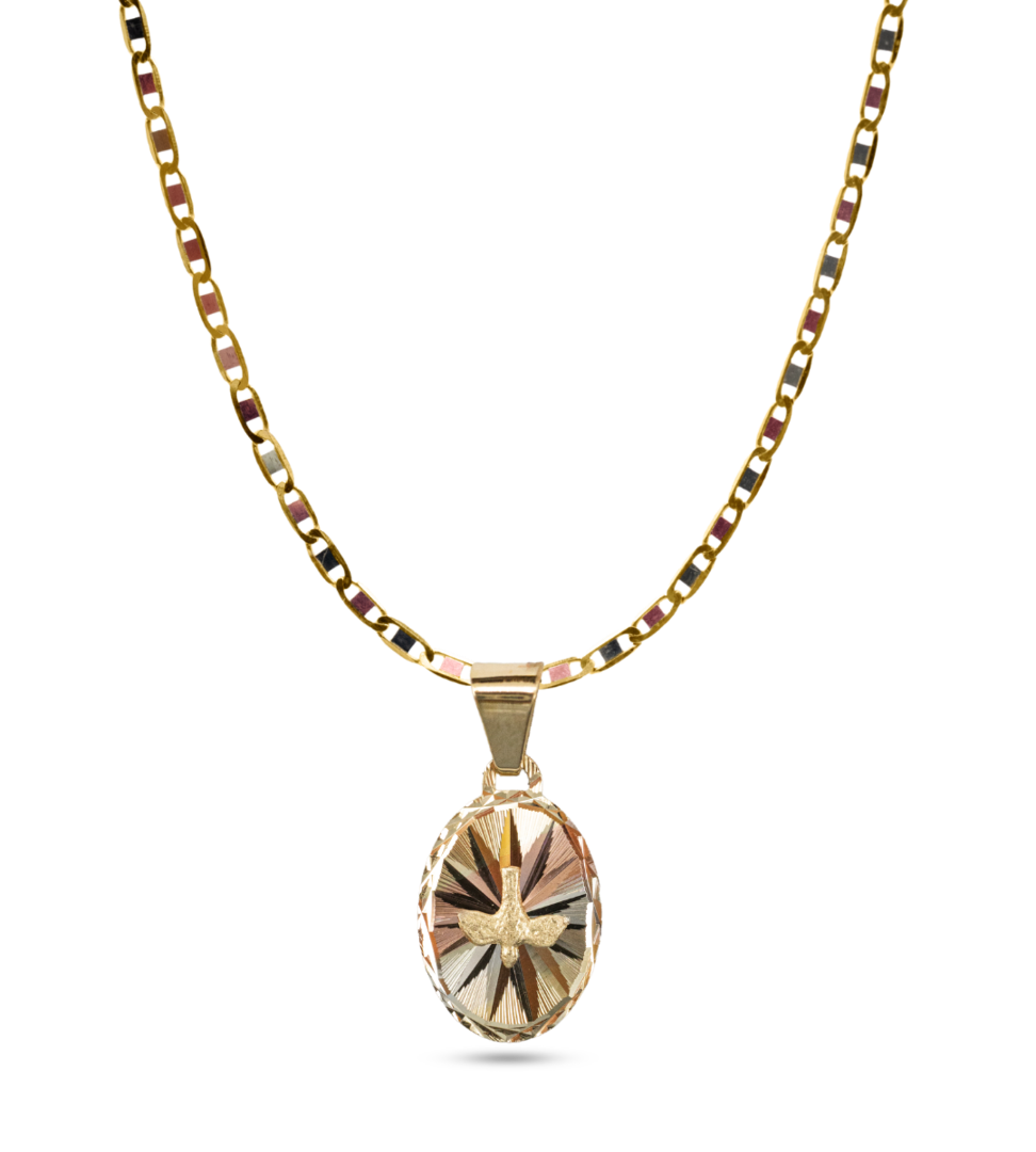 Cadena y Medalla Chica Espíritu Santo 14k