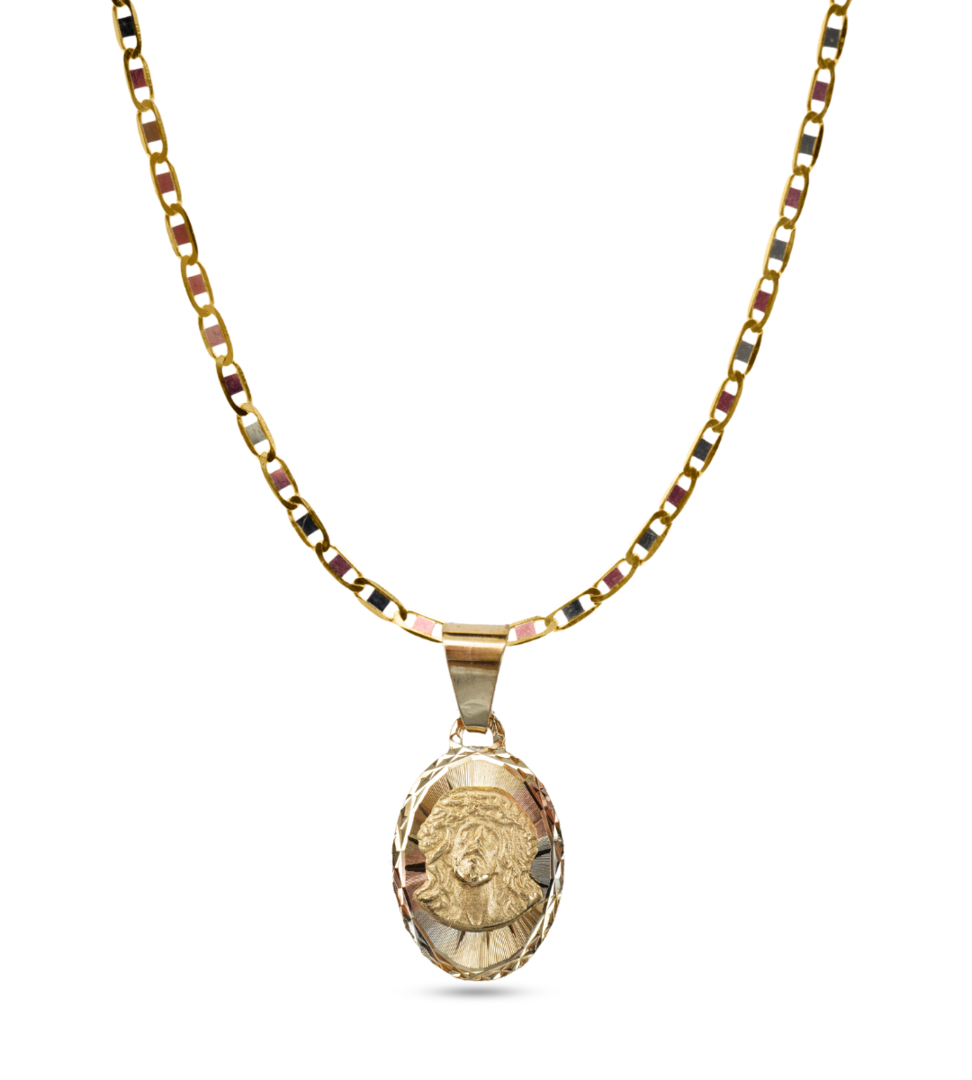 Cadena y Medalla Chica Divino Rostro 14k
