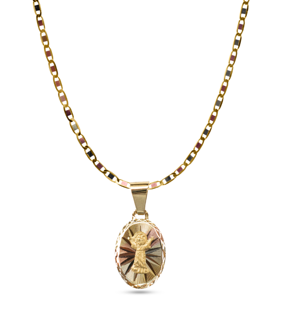 Cadena y Medalla Chica Divino Niño 14k