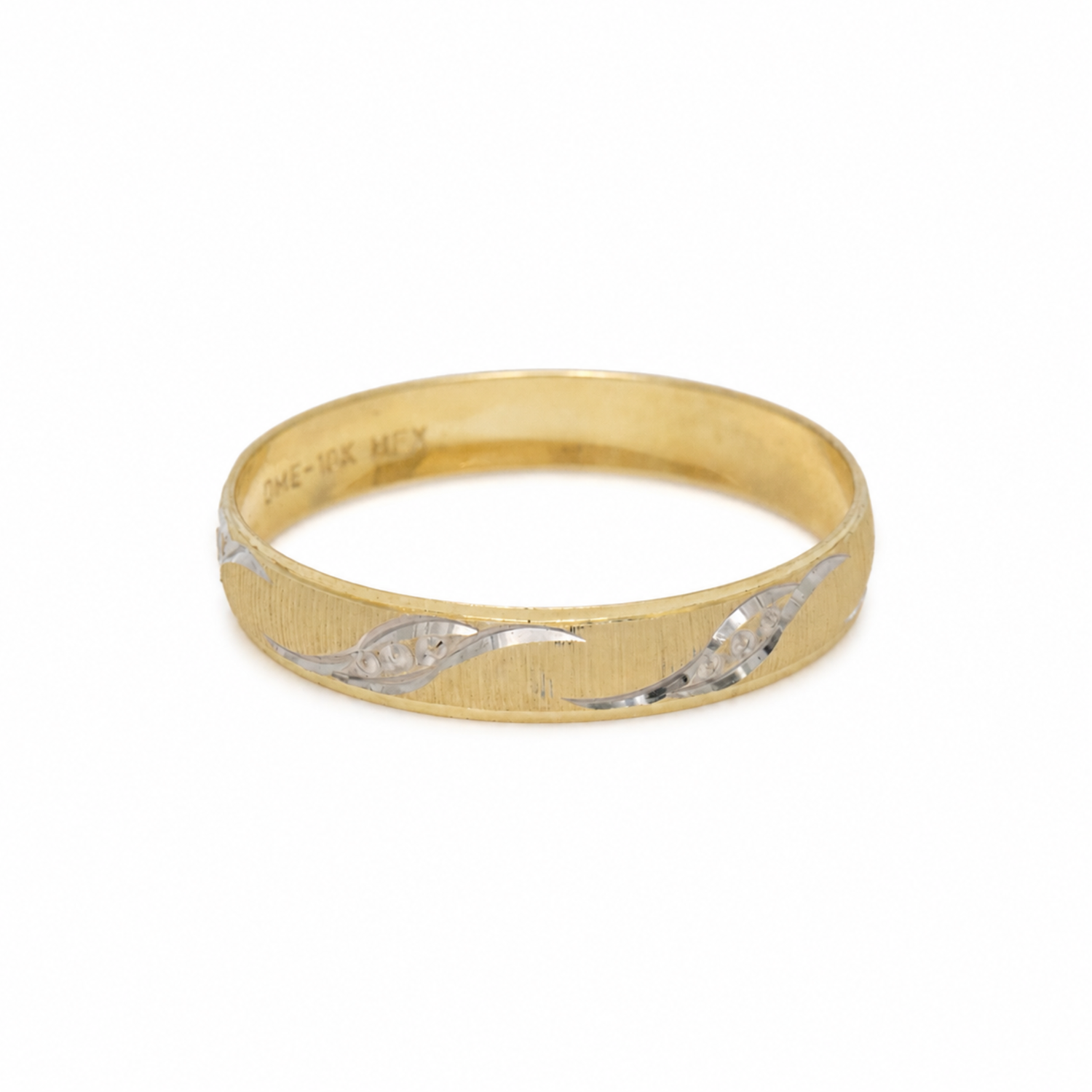 Argolla De Matrimonio Oro Amarillo y Blanco 10k 4mm