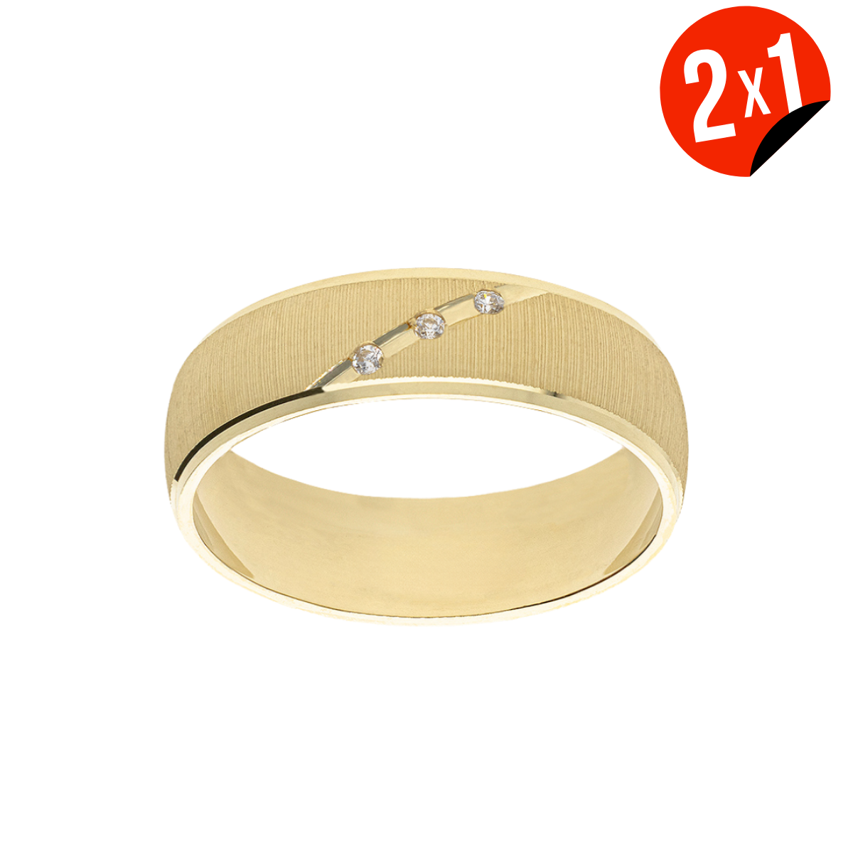 Argolla Oro Amarillo Biselado 10K