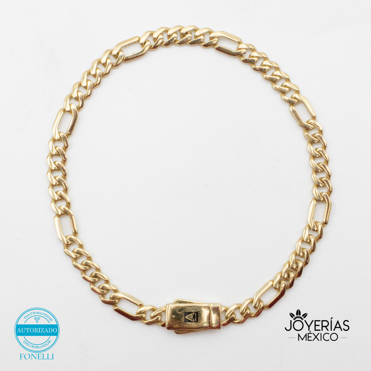 Pulsera 5x1 de 4.5mm de Oro 10k