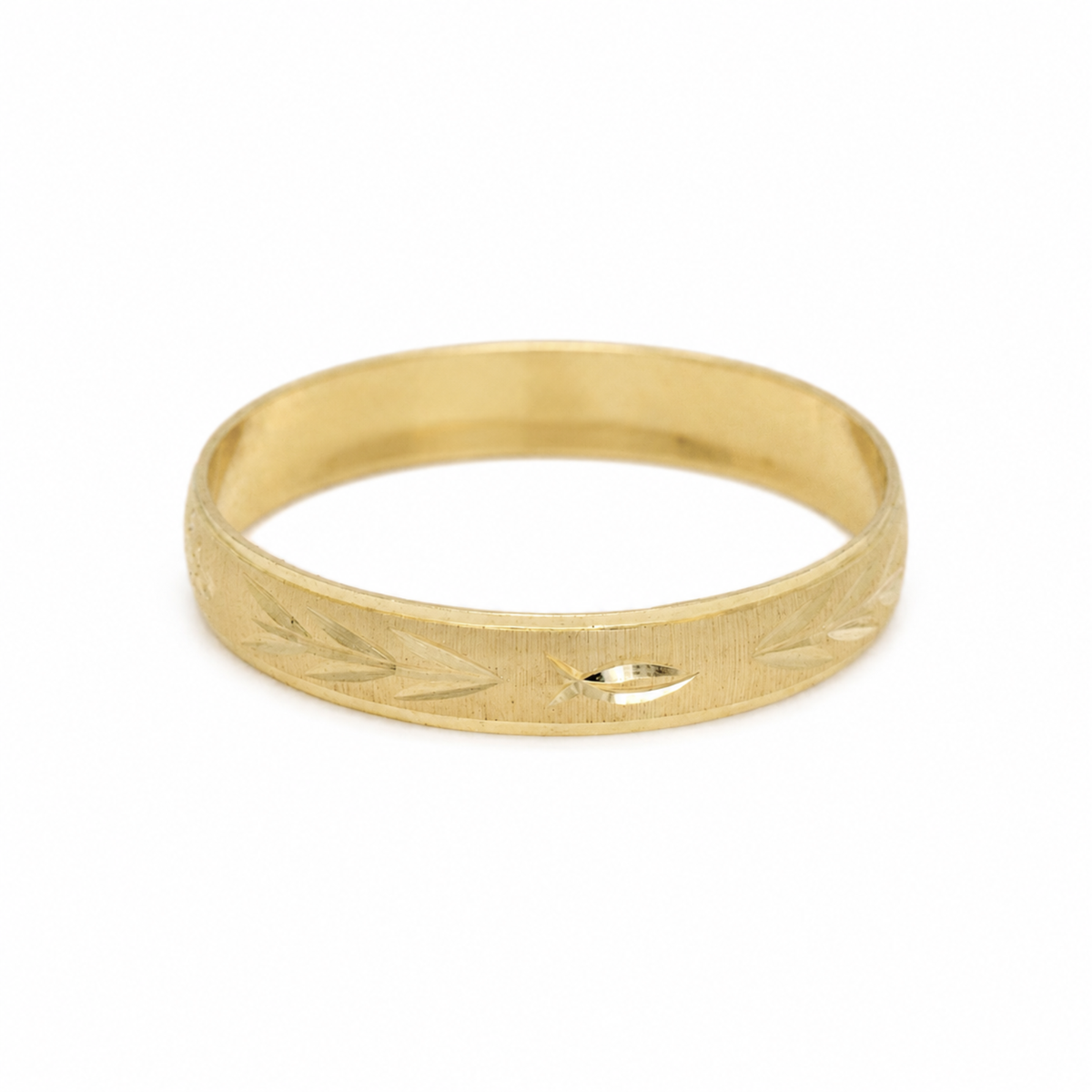 Argolla De Matrimonio Oro Amarillo 10k 4mm Abundancia