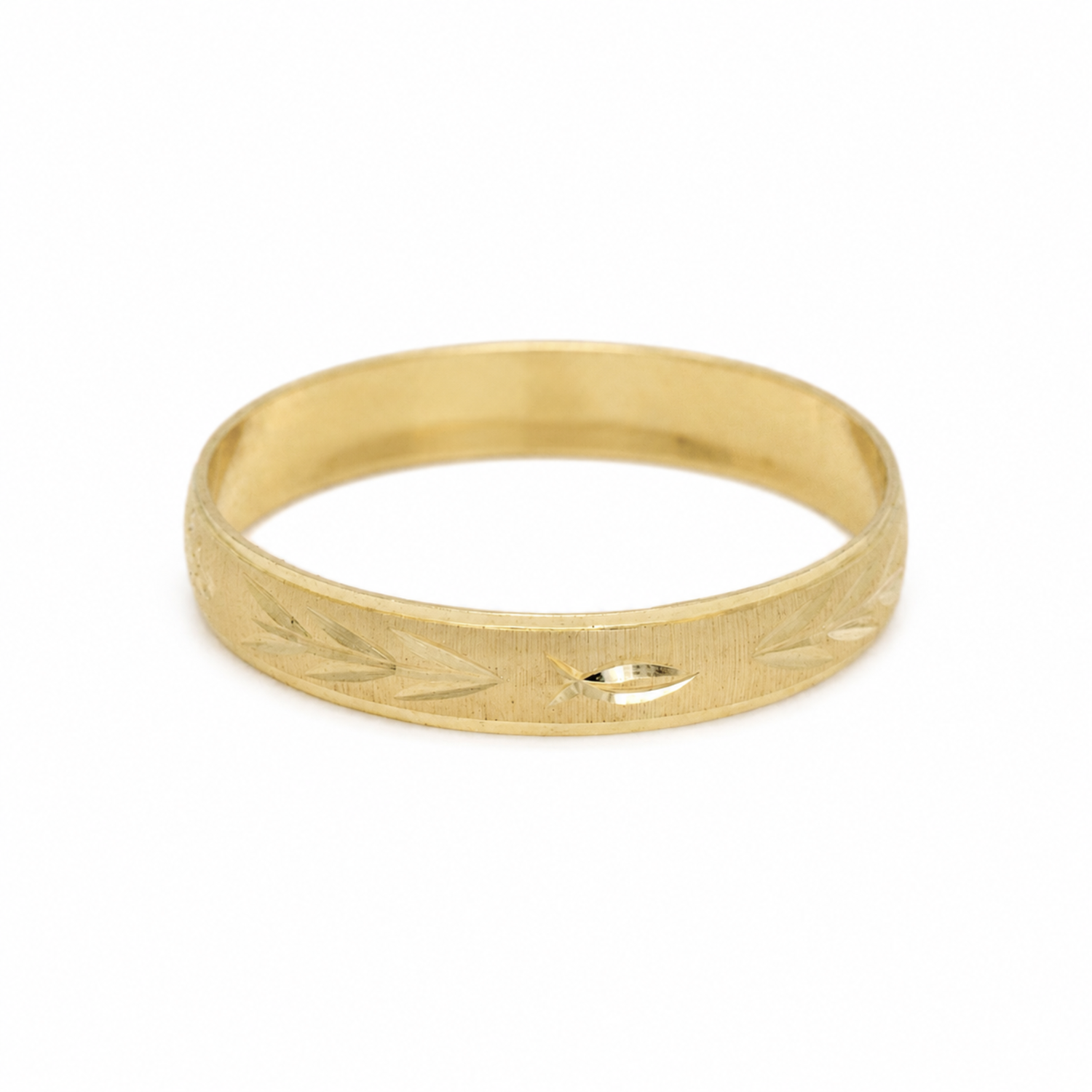 Argolla De Matrimonio Oro Amarillo 10k 4mm Abundancia