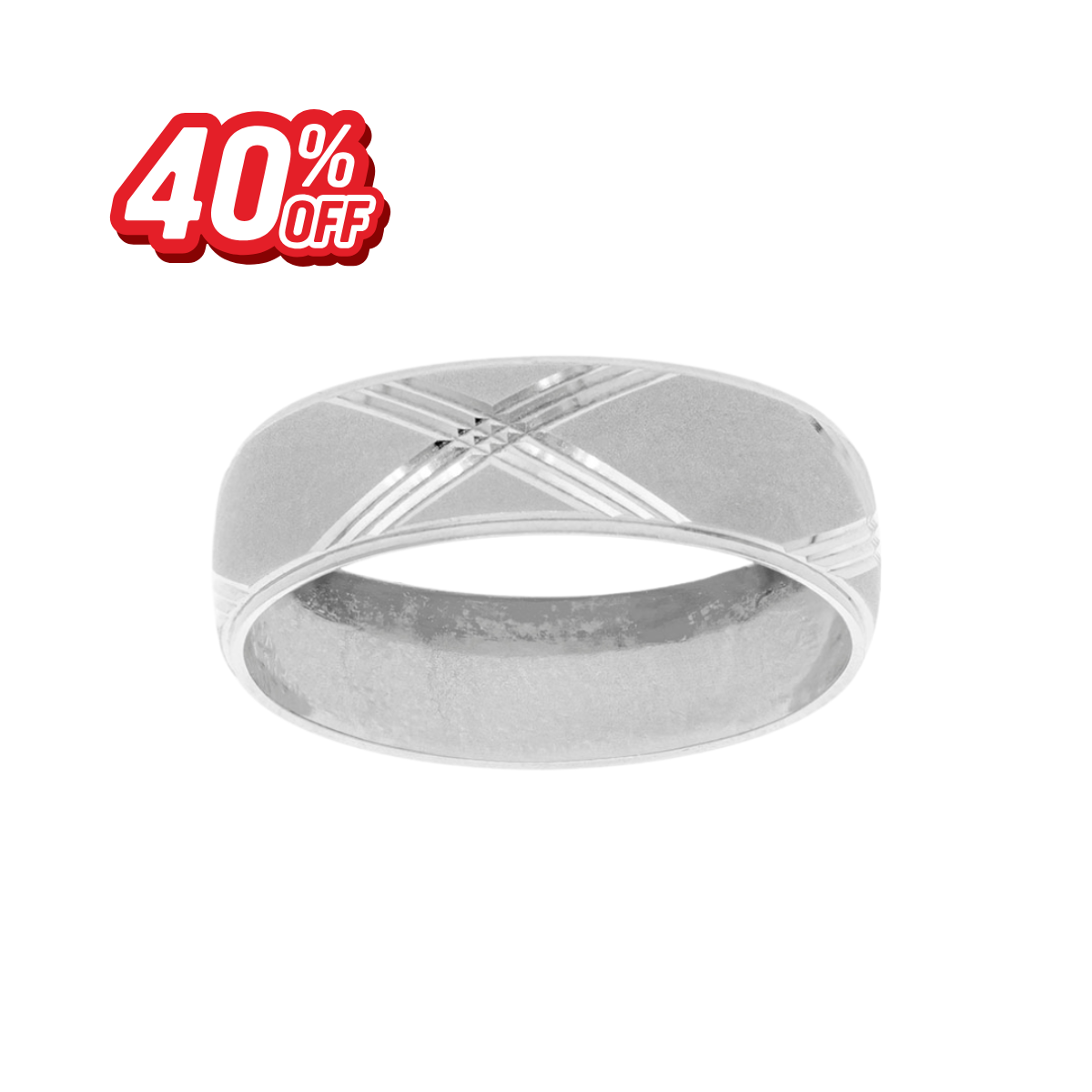 Argolla Rombo Arenado Oro 14K