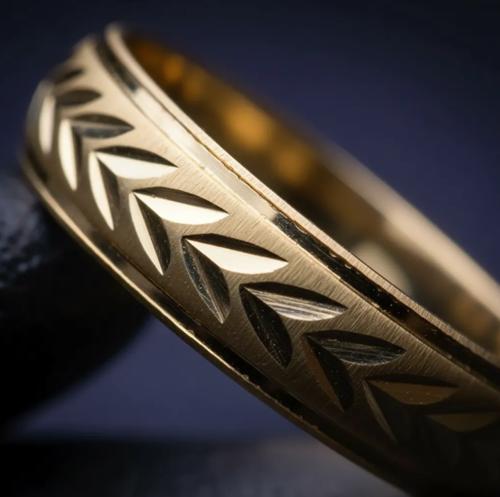 Argolla De Matrimonio Oro Amarillo 10k 6mm Flechas